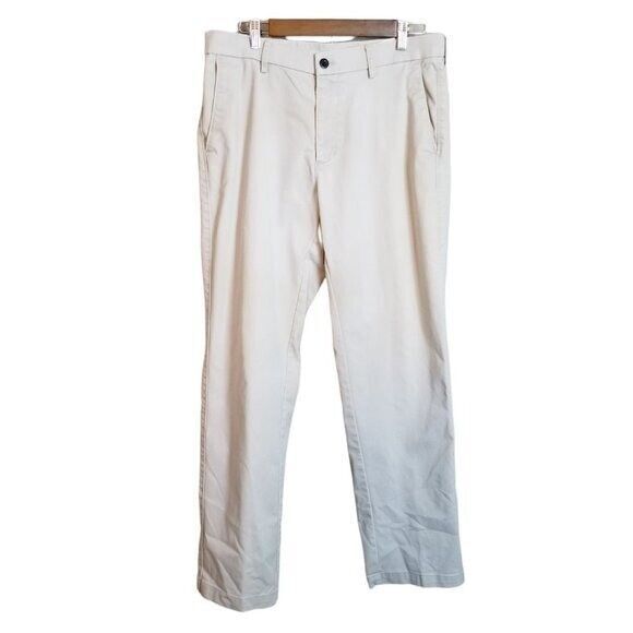 Haggar Mens Size 34x32 Tan Solid Chino Pants. - Picture 1 of 8